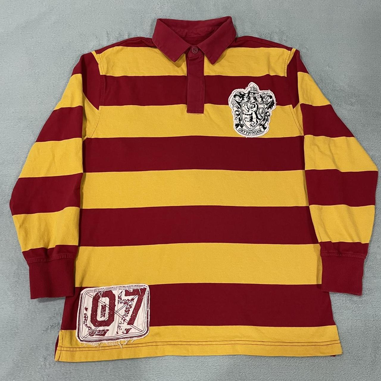 Harry Potter Men's Red and Yellow Polo-shirts | Depop