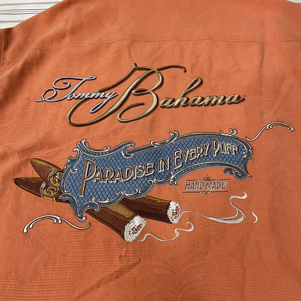 Tommy Bahama Mens Hawaiian Shirt Silk Embroidered... - Depop