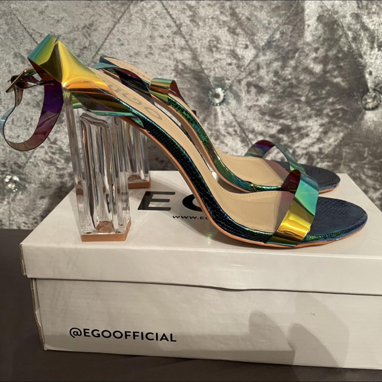 perspex block heels