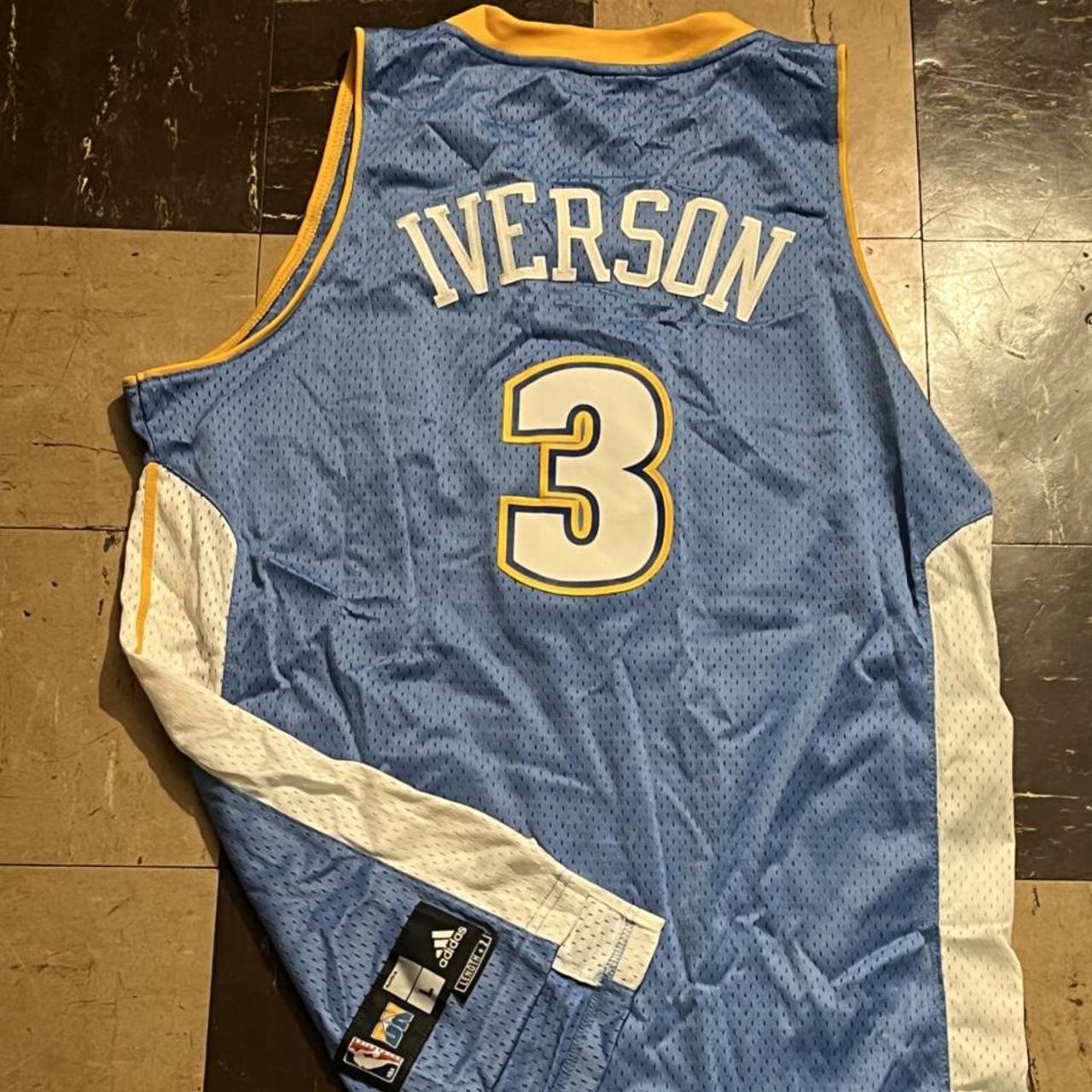 Vintage Nuggets Allen Iverson Jersey NEW WITH - Depop