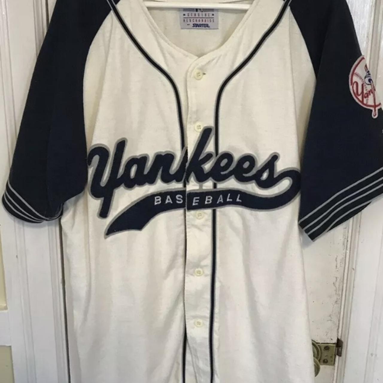 90s New York Yankees Starter Script Baseball Jersey 