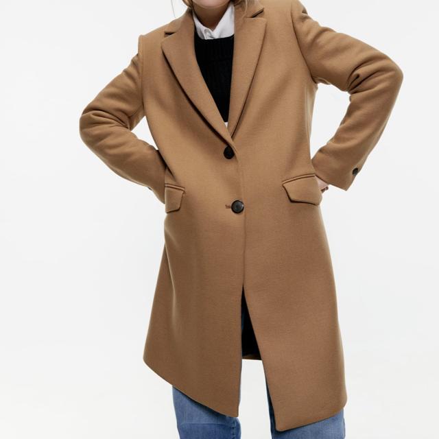 Masculine coat zara camel hotsell