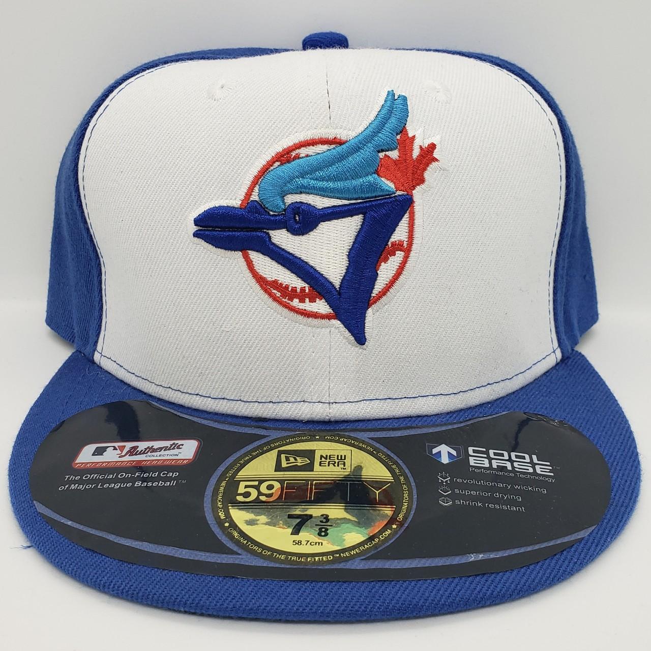 Retro Toronto Blue Jays Hat Cap Fitted Mens 7 1/2 Blue New Era MLB Baseball