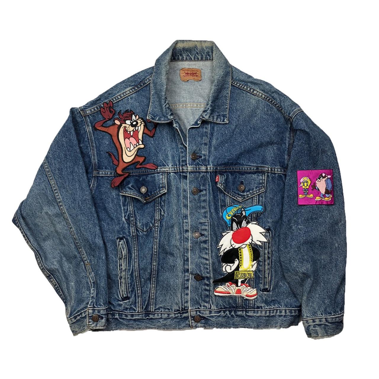 Looney Toons Embroidered Warner Brothers Shield Denim Jacket | Boardwalk  Vintage