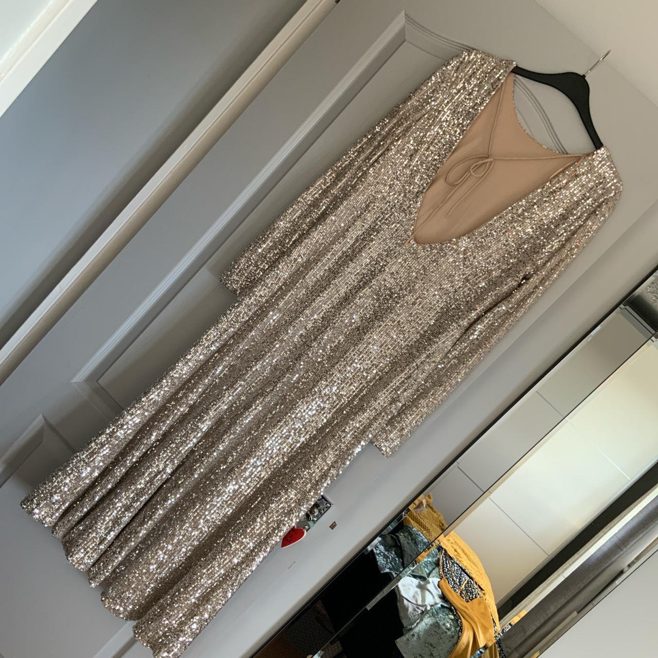 Topshop gold 2024 sequin dress