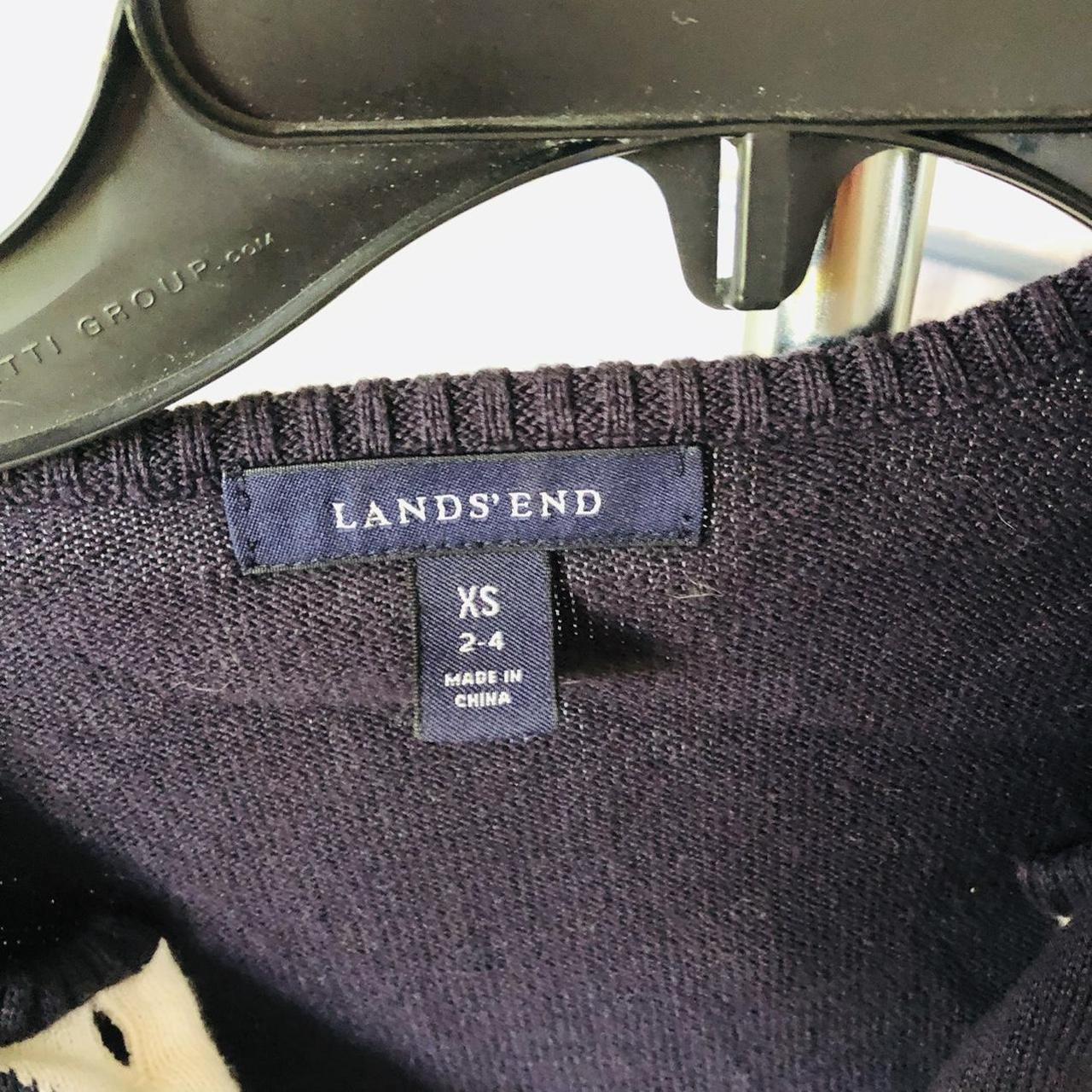 Lands' End Women's Black and Yellow Cardigan Depop