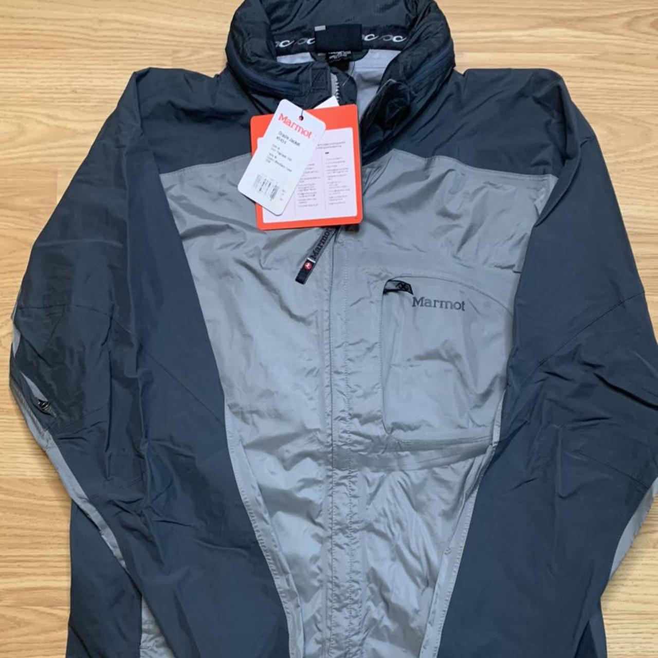 DS Marmot 2 Tone Grey Windbreaker. Has 1 chest... - Depop