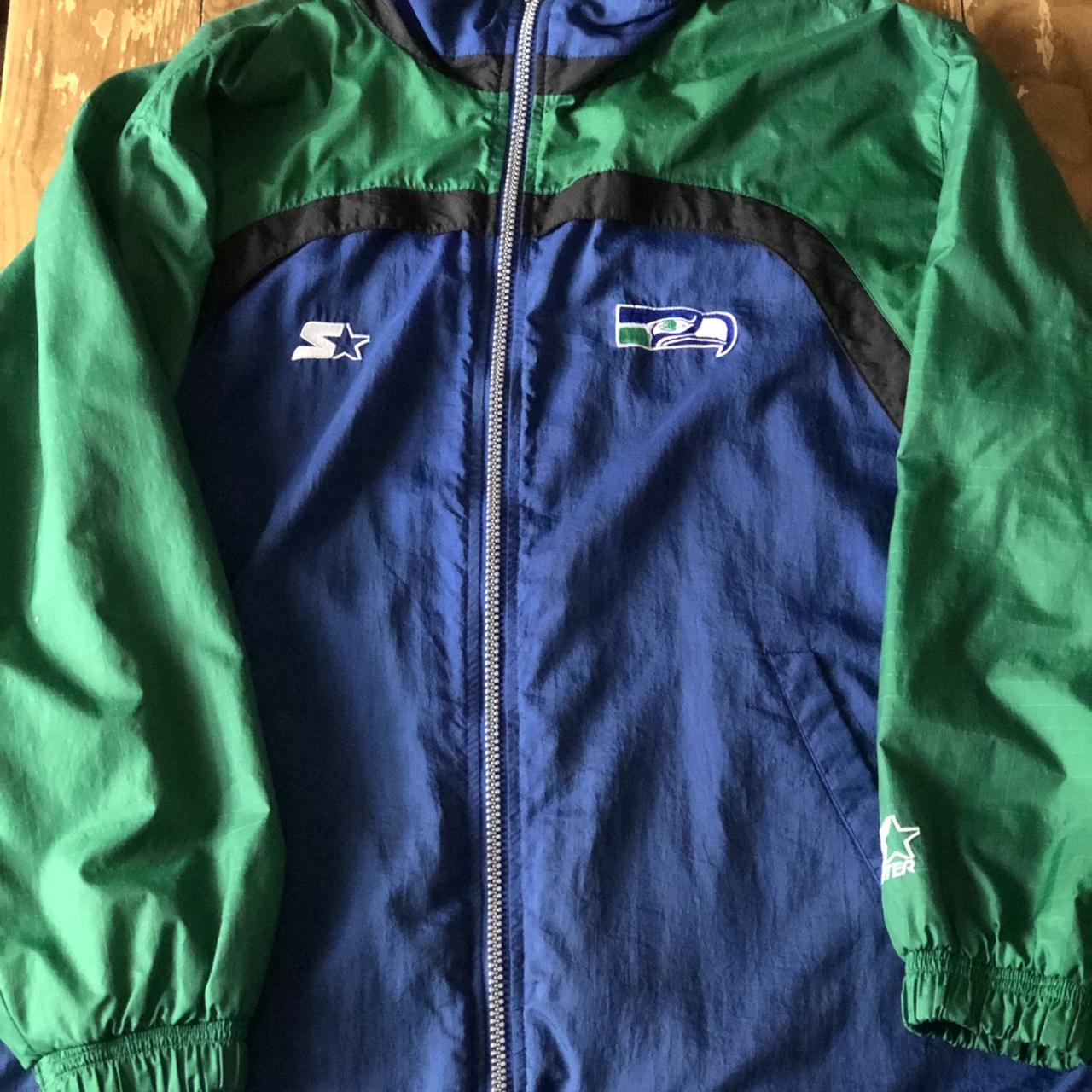 Vintage Seattle Seahawks Starter jacket. Jacket is - Depop