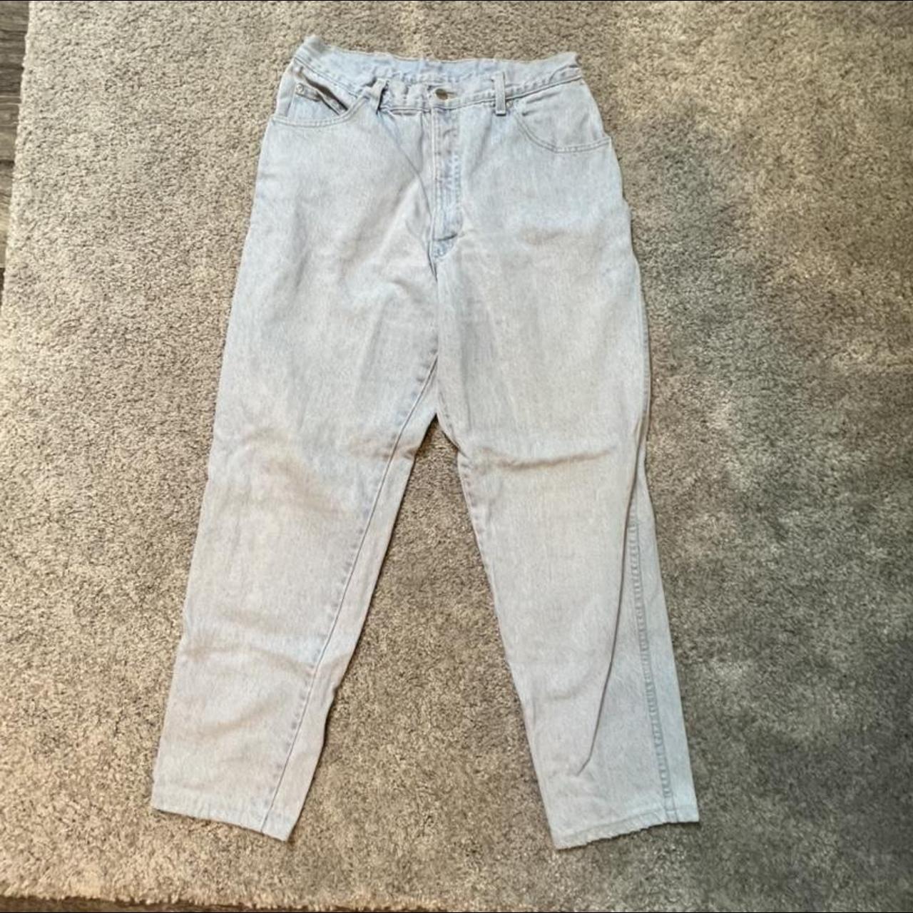 light blue jeans good vintage condition! waist... - Depop