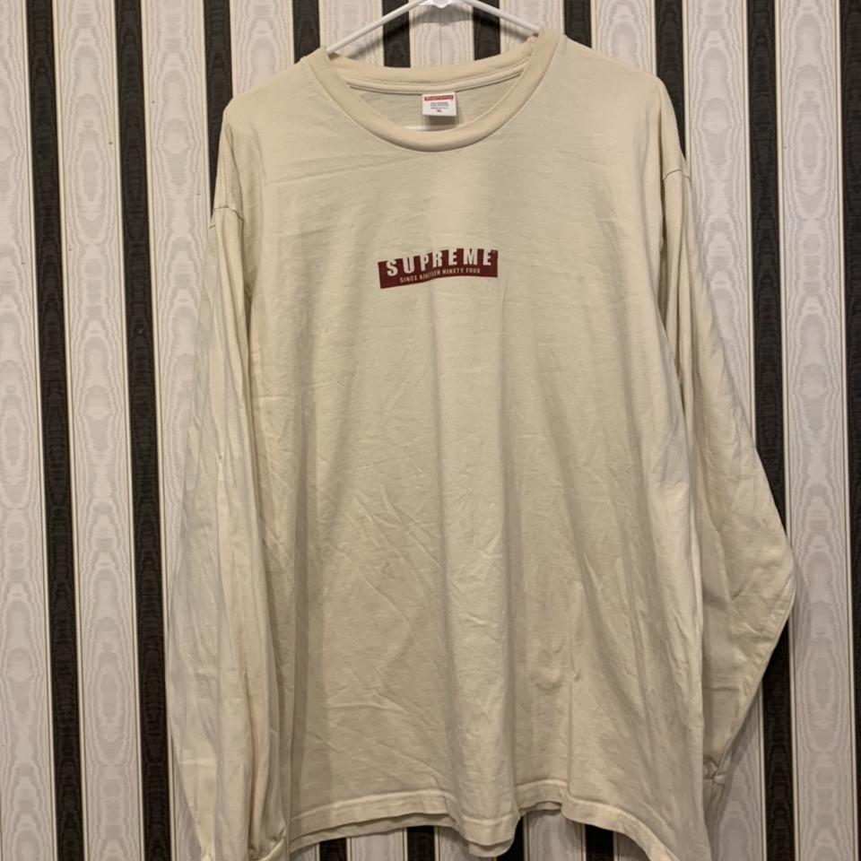 Supreme 1994 Long Sleeve Tee (Natural) Size:... - Depop