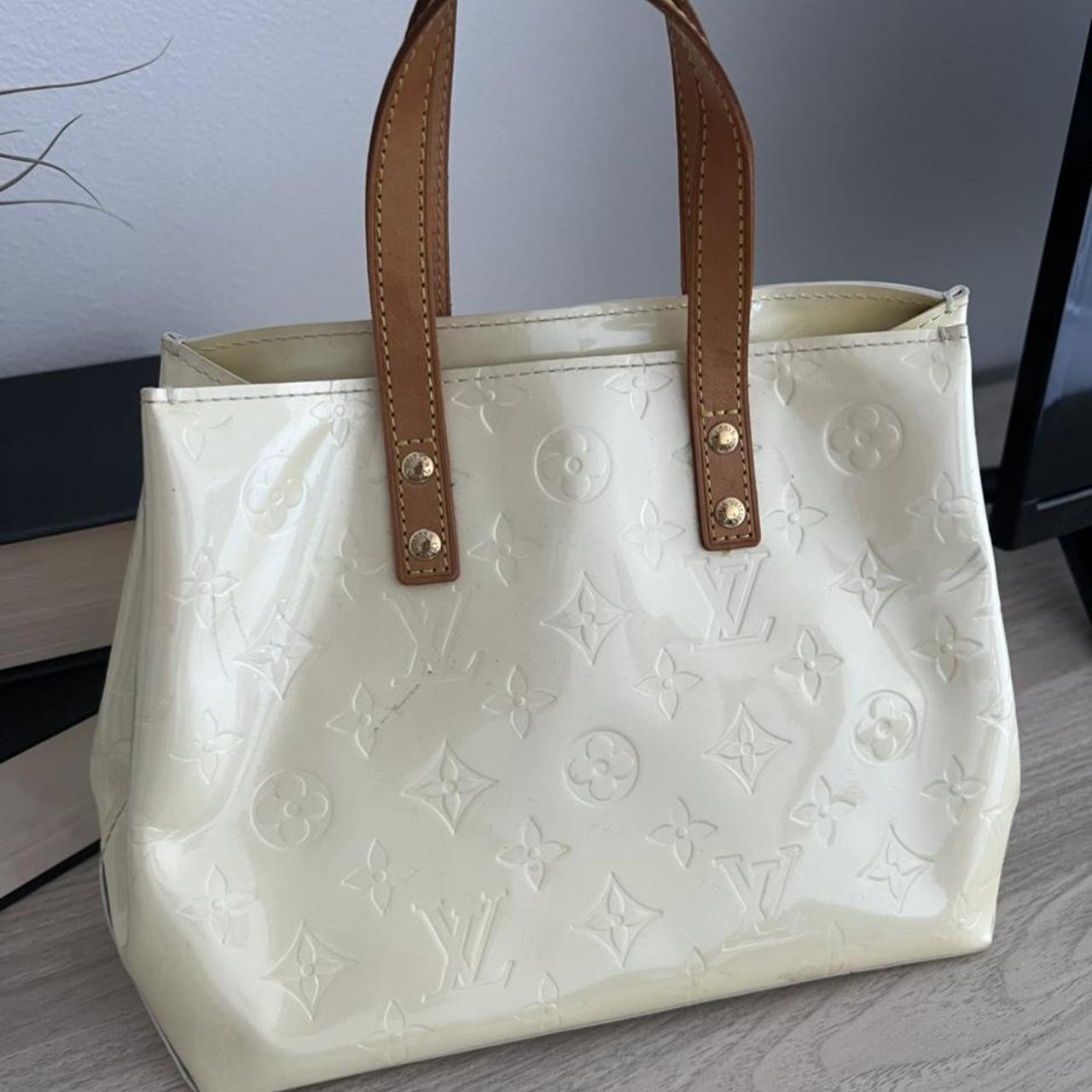 Louis Vuitton Reade Cream Monogram Vernis Pm Bag Tote