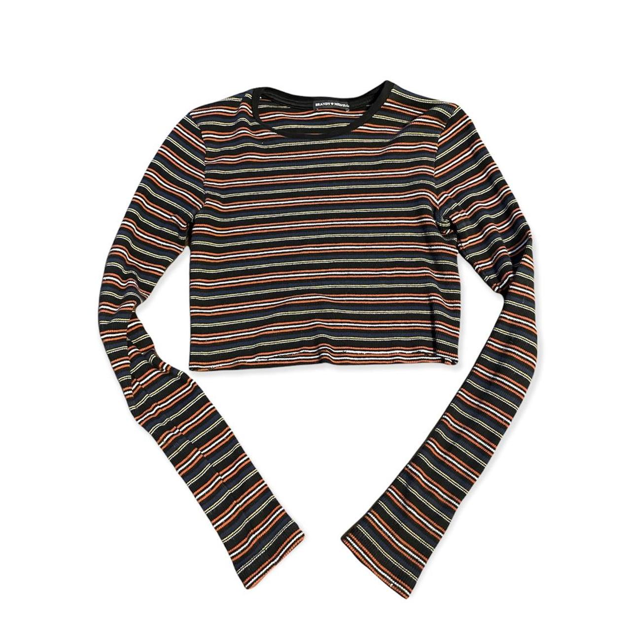 Brandy Melville striped long sleeve in good... - Depop