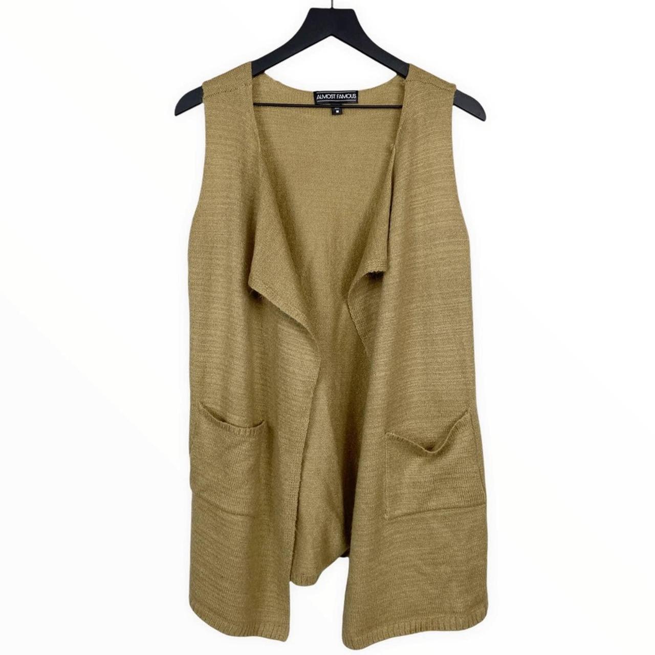 womens open front sweater vest