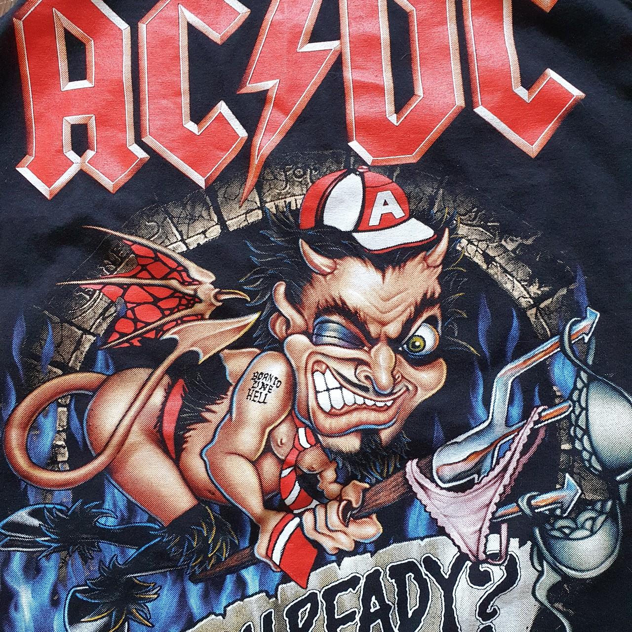 AC/DC 'Are you ready' rare sleeveless black top with... - Depop