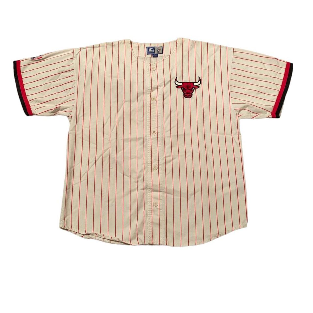 Vintage 90s Chicago Bulls Starter Baseball Jersey... Depop