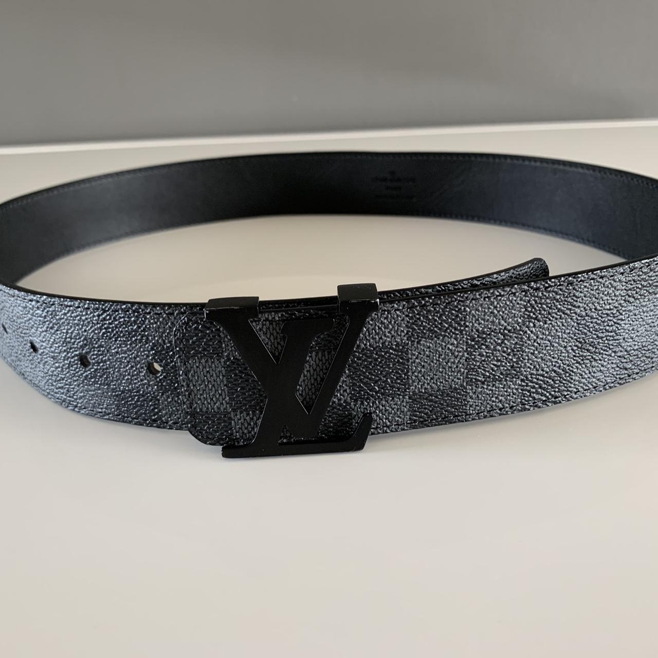 Black Louis Vuitton belt for sale. Brand new tried - Depop