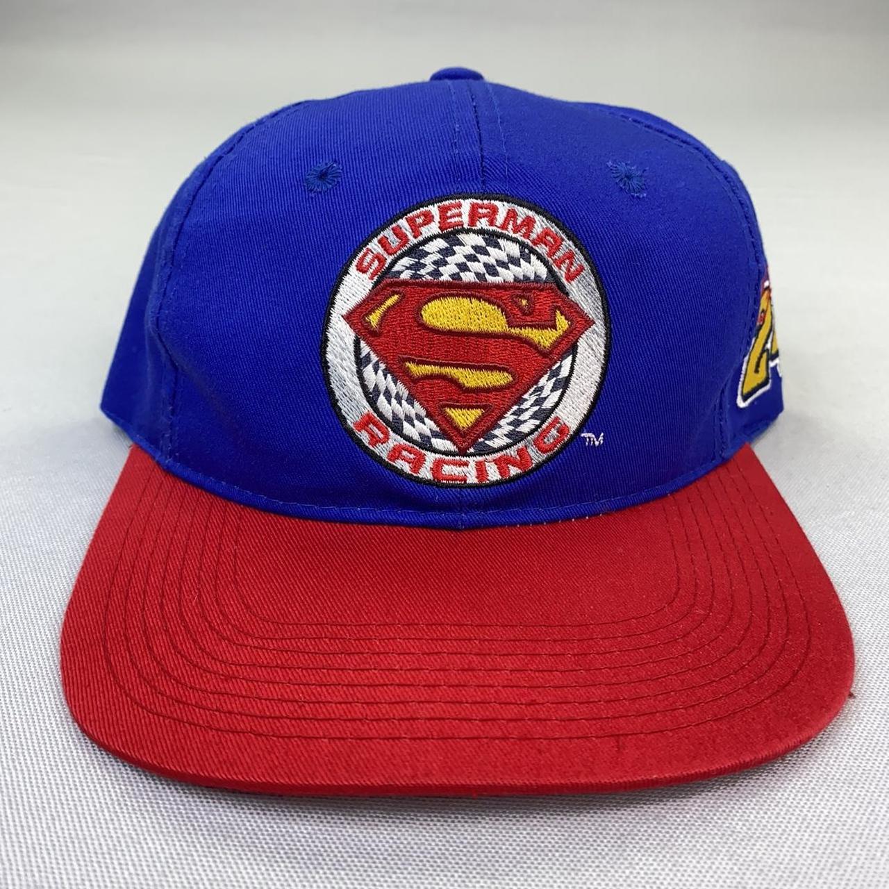 DC Comics Men's Red and Blue Hat | Depop