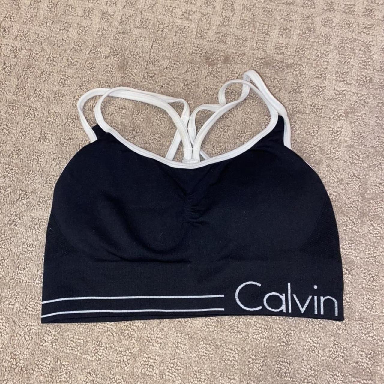 Calvin Klein sports bra. Size small. Has removable... - Depop