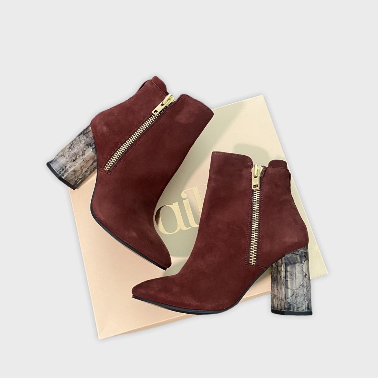 faith burgundy boots