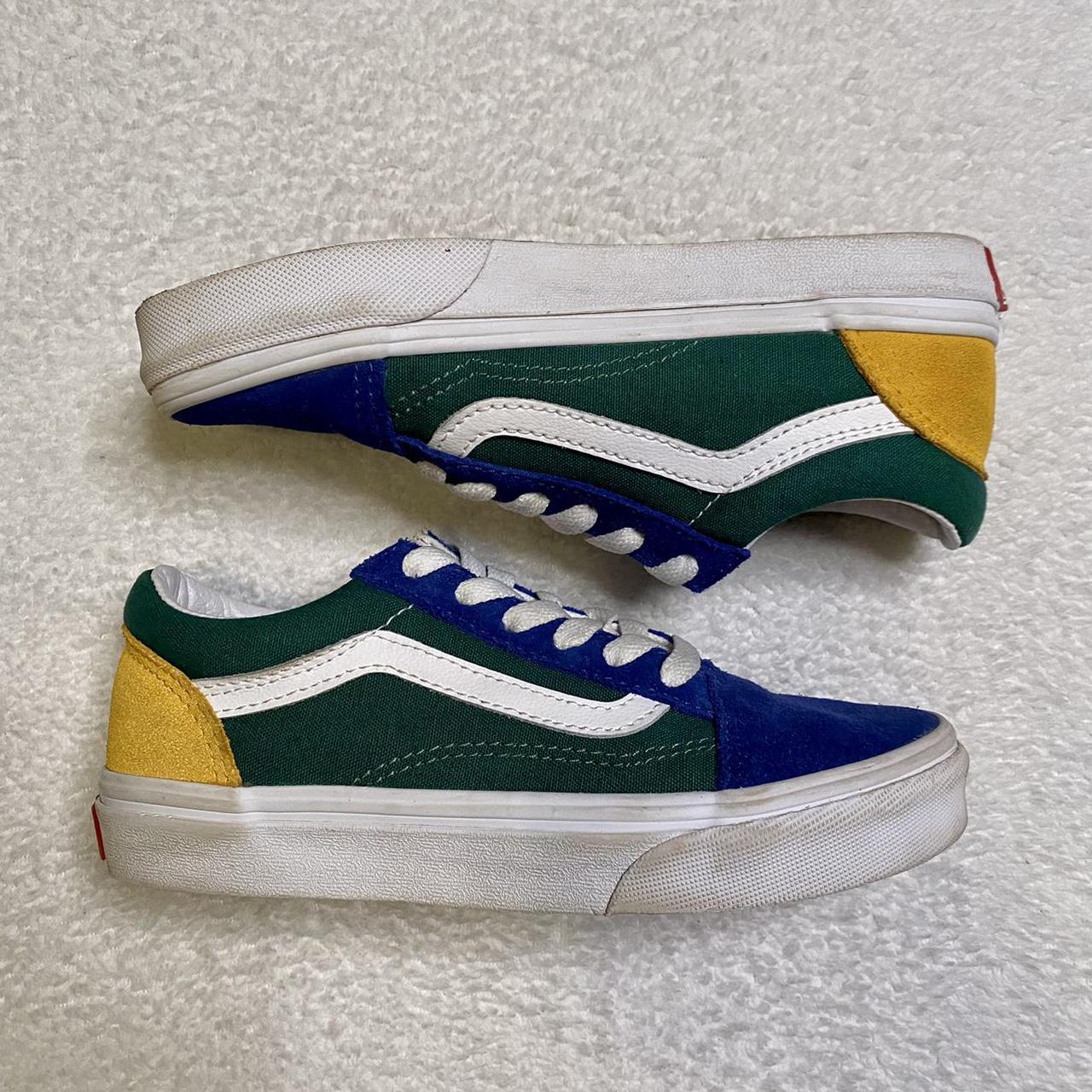 yacht club old skool vans🌈 • colorblock old skool... - Depop