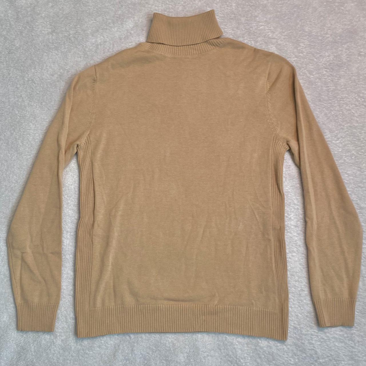 tan shein turtleneck sweater🎞 • tan shein thin... - Depop