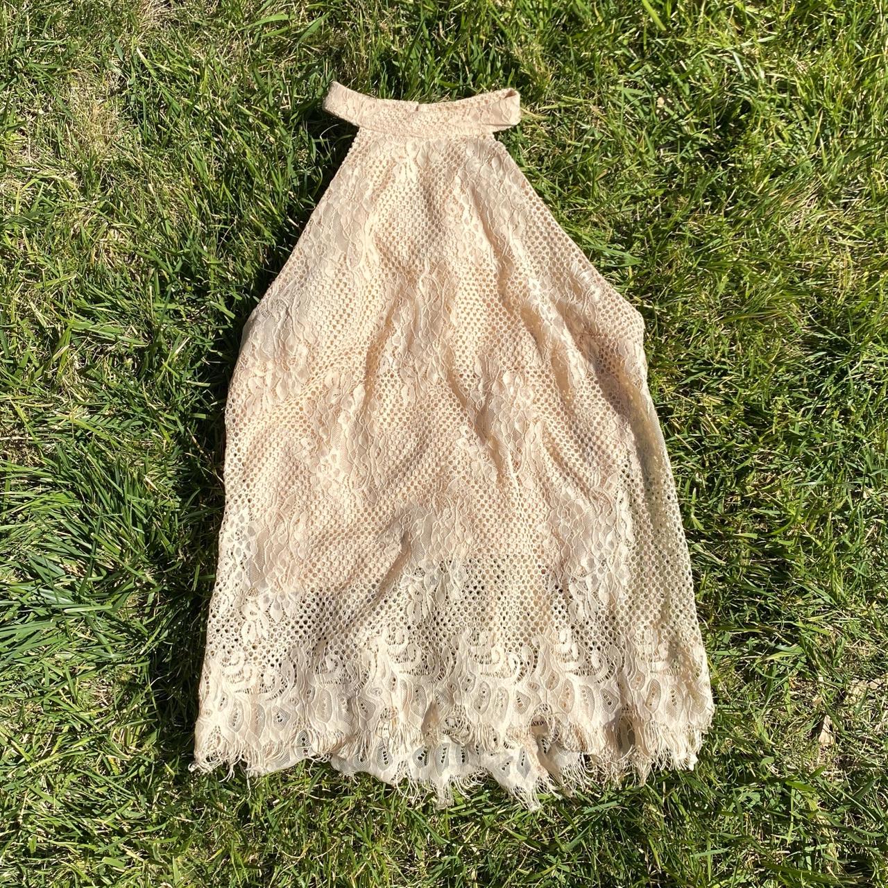 Preloved Women's Crop top - Cream/Tan - M – cream… - image 1