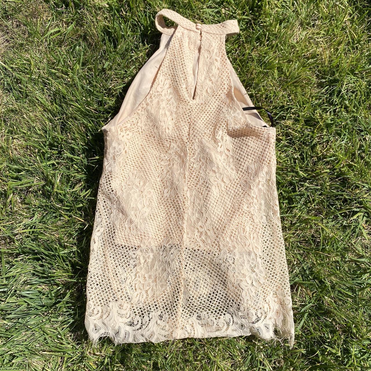 Preloved Women's Crop top - Cream/Tan - M – cream… - image 2