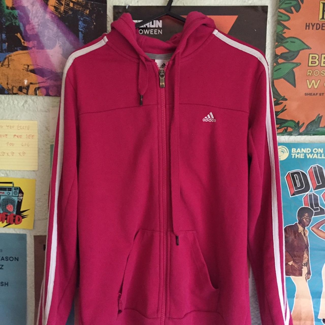 hot pink adidas sweater