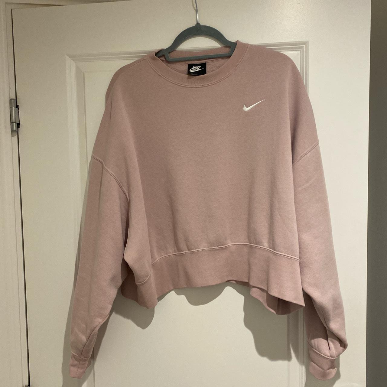 Nike blush mini on sale swoosh oversized sweatshirt