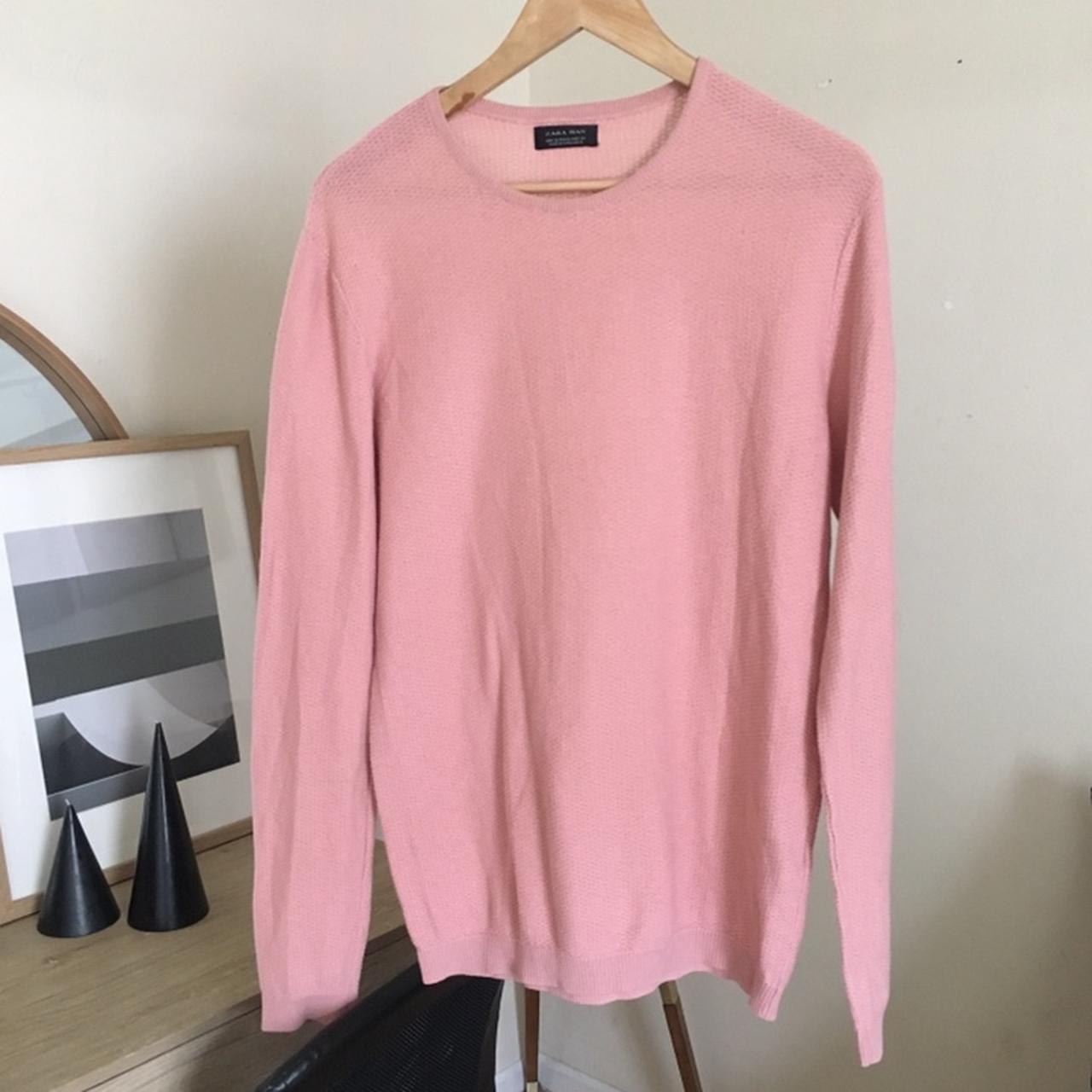Zara Men's Pink Jumper Depop