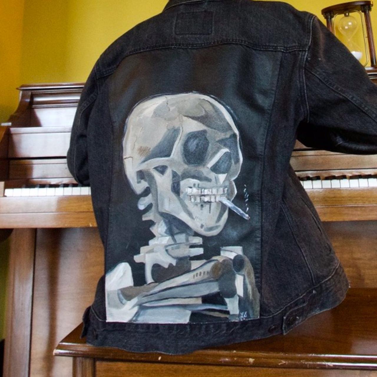 Skeleton on sale denim jacket