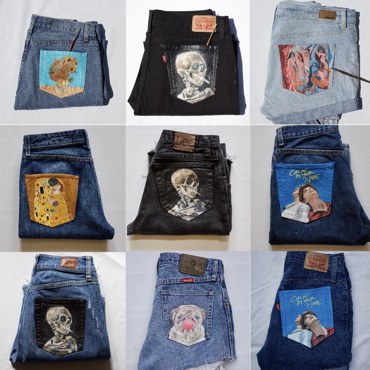 Hand Painted Denim Jeans Cartoon Network Size 16 Johnny Bravo Cat Dog  Sponge Bob | eBay