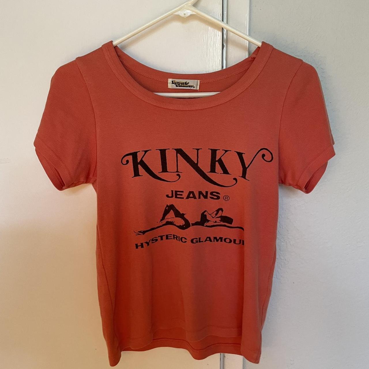 Rare Hysteric Glamour “Kinky Jeans” orange tee Free... - Depop