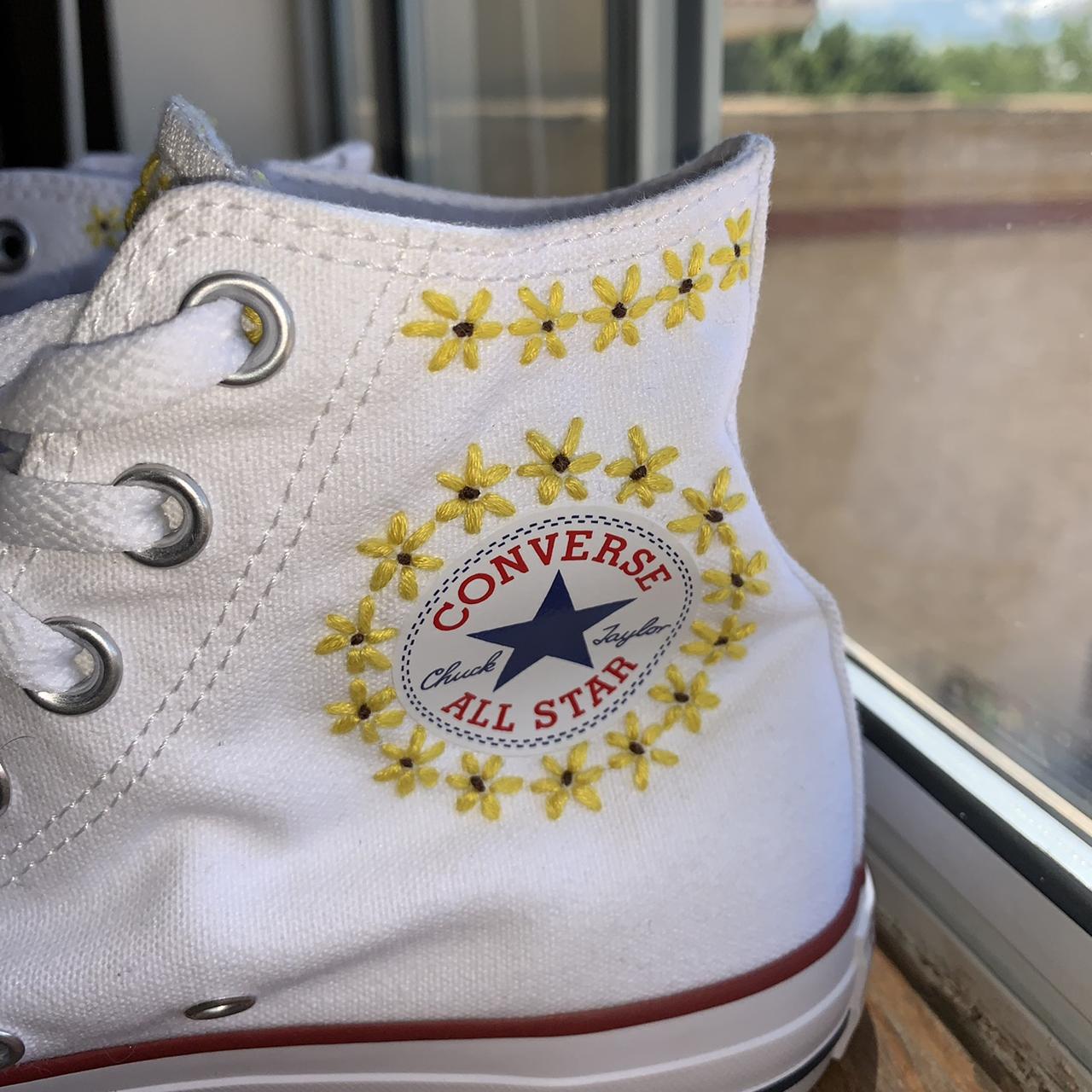 Custom on sale embroidered converse