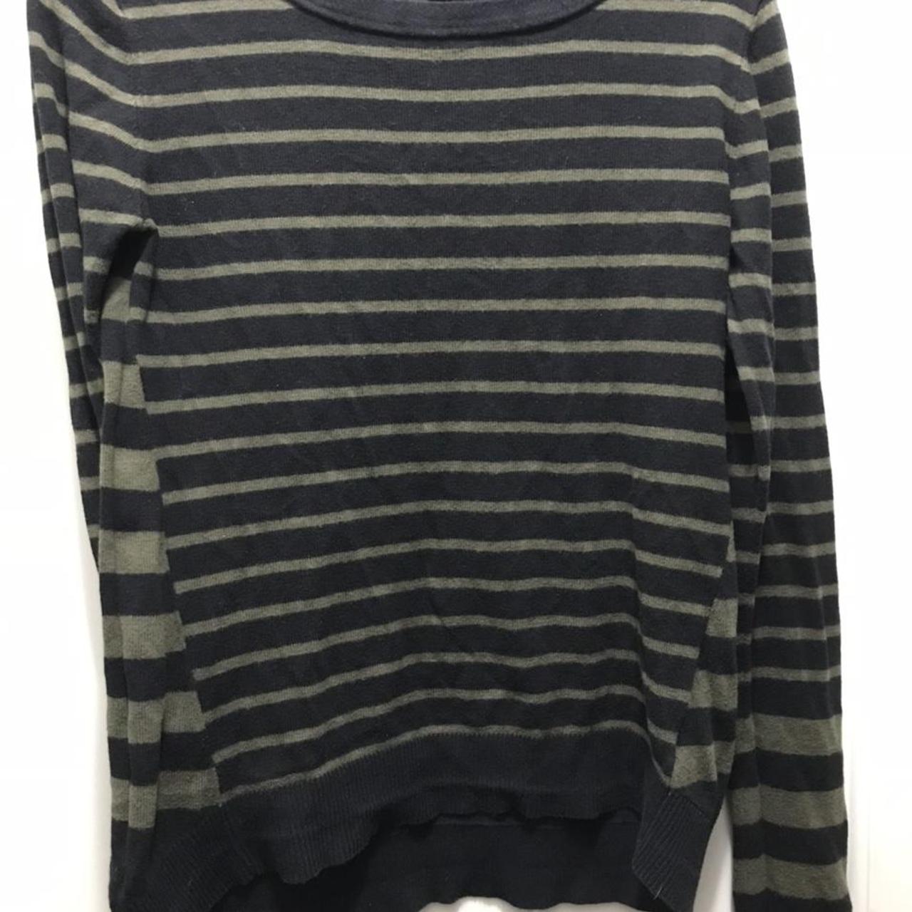 Black/Navy Green Striped Sweater Top •Was my... - Depop