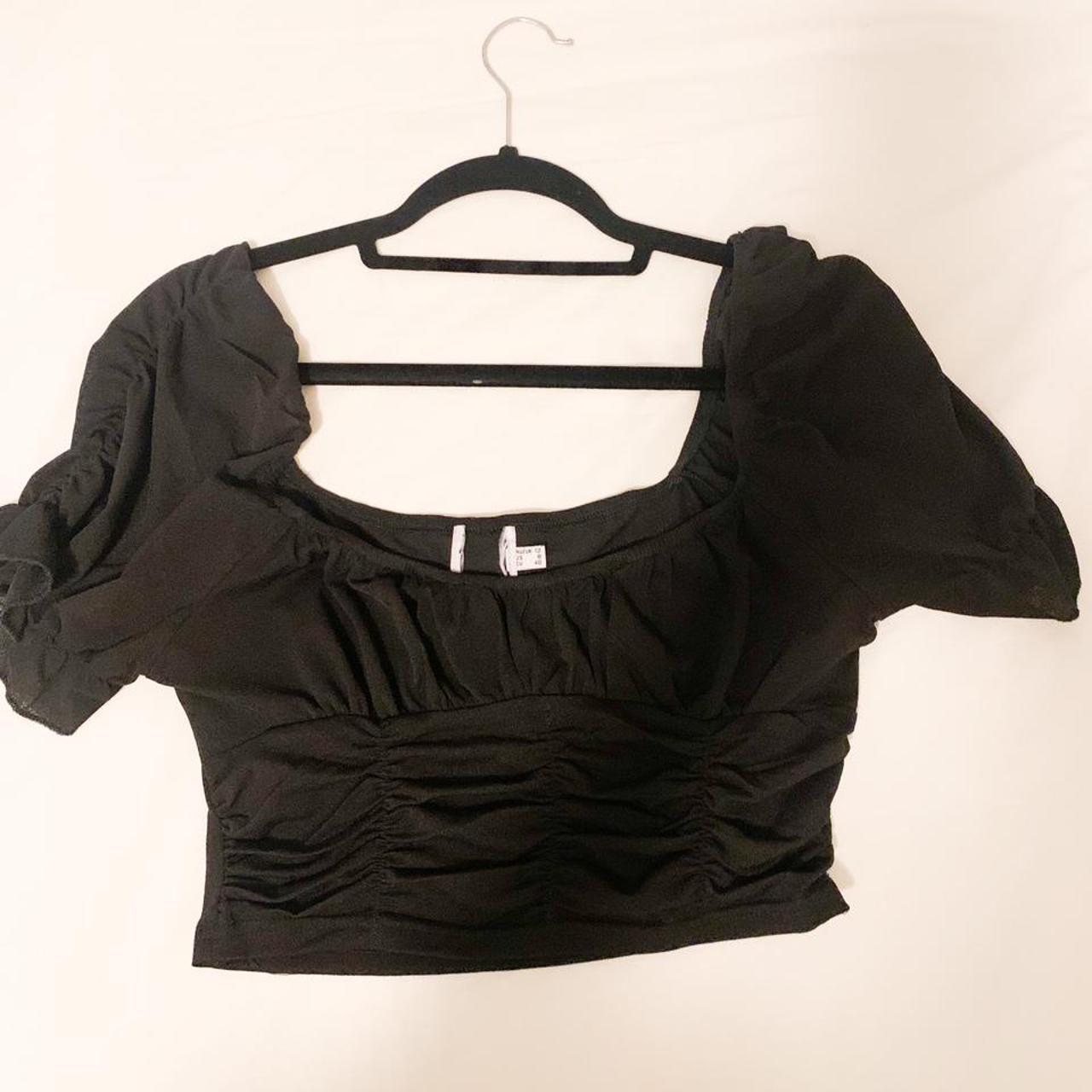 princess polly • black crop top Size: 8 Great... - Depop