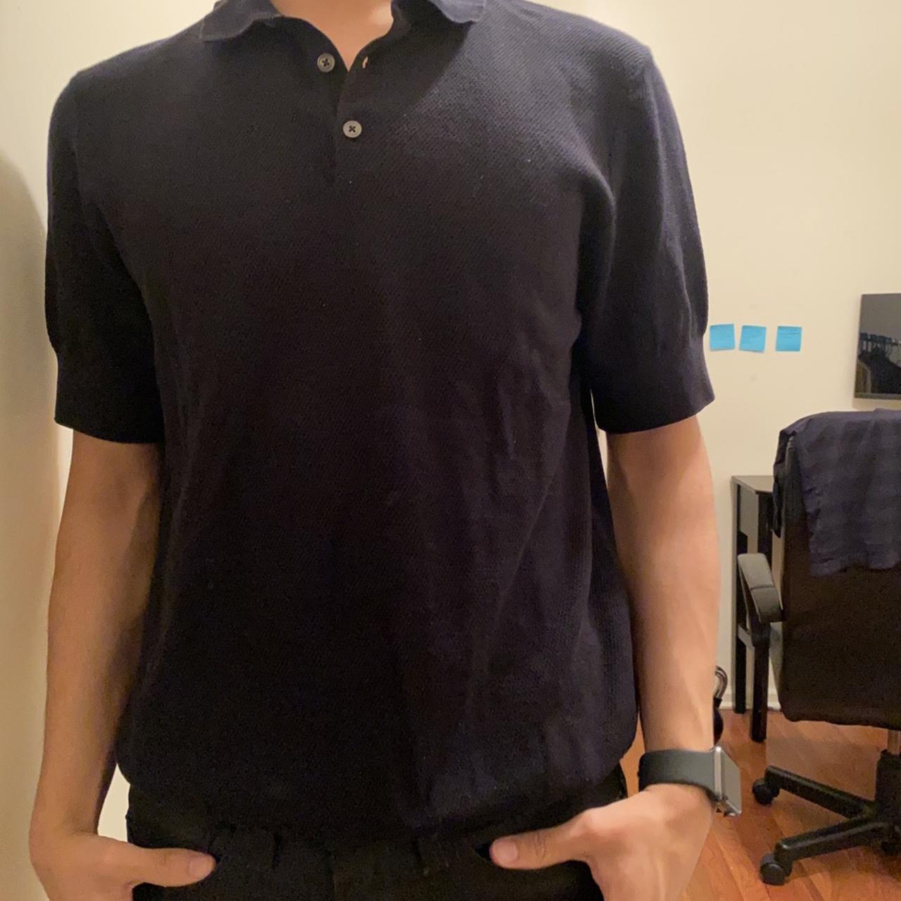 HUGO BOSS polo shirt sleeve in black, sized Medium... - Depop