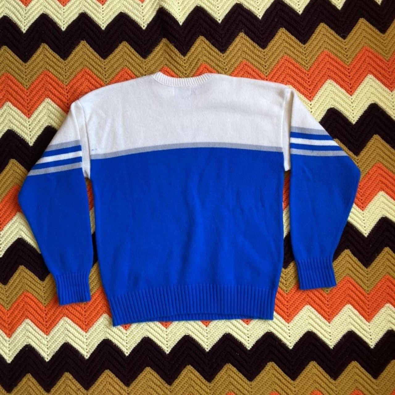 Vintage 80s Air Force Sweater Mens S Cliff Engle Acrylic Wool Blue