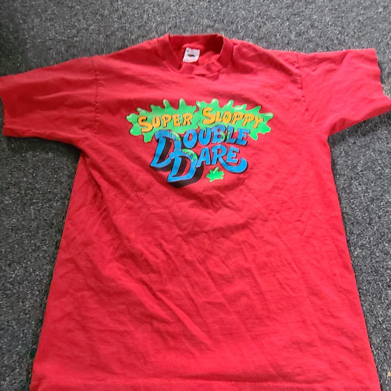 Nickelodeon super sloppy double dare vintage shirt... - Depop