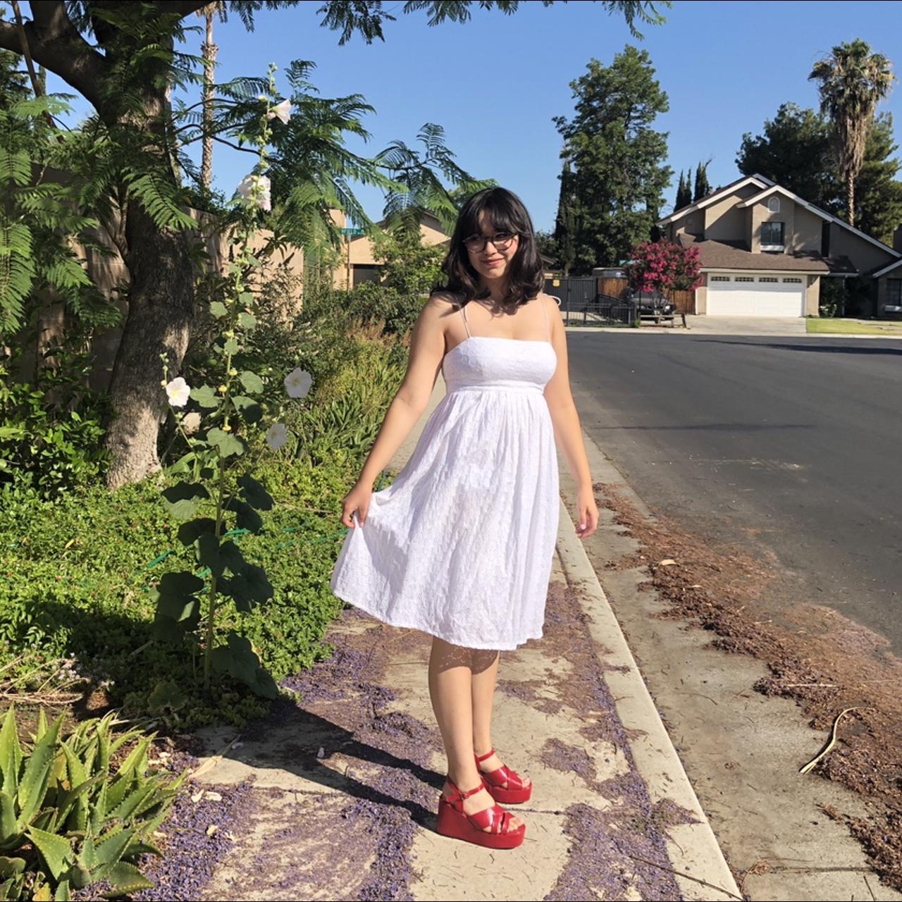 gap white eyelet dress