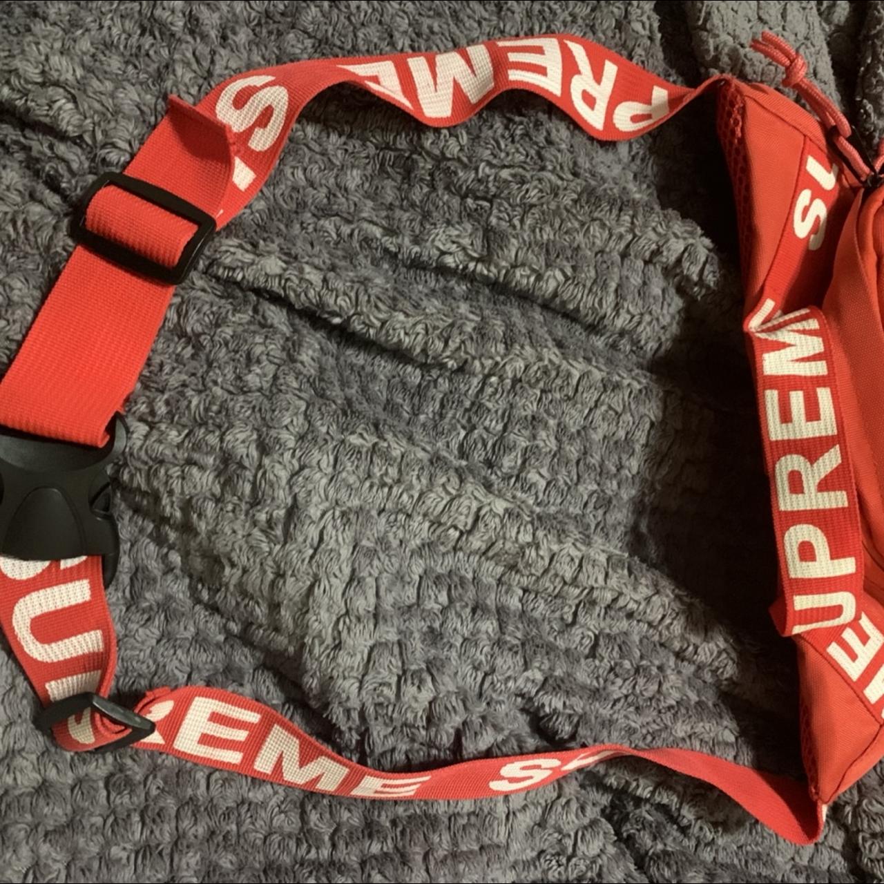 red authentic #supreme #bag #fannypack with - Depop