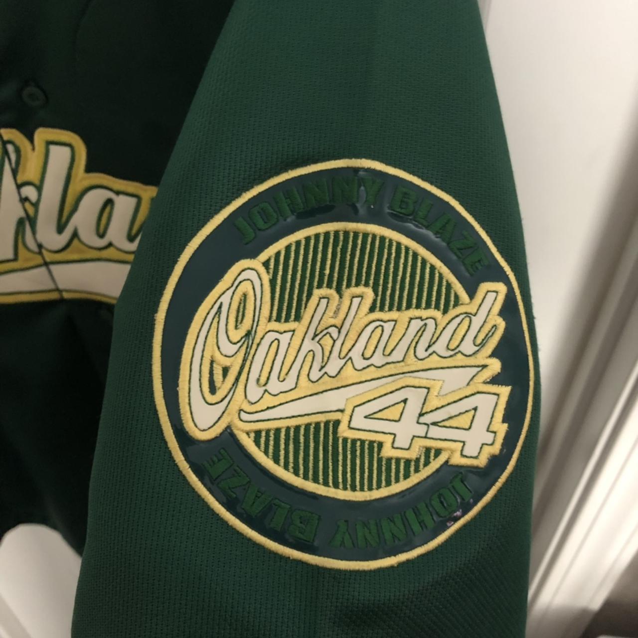 Majestic Oakland athletics gold alternative jersey - Depop