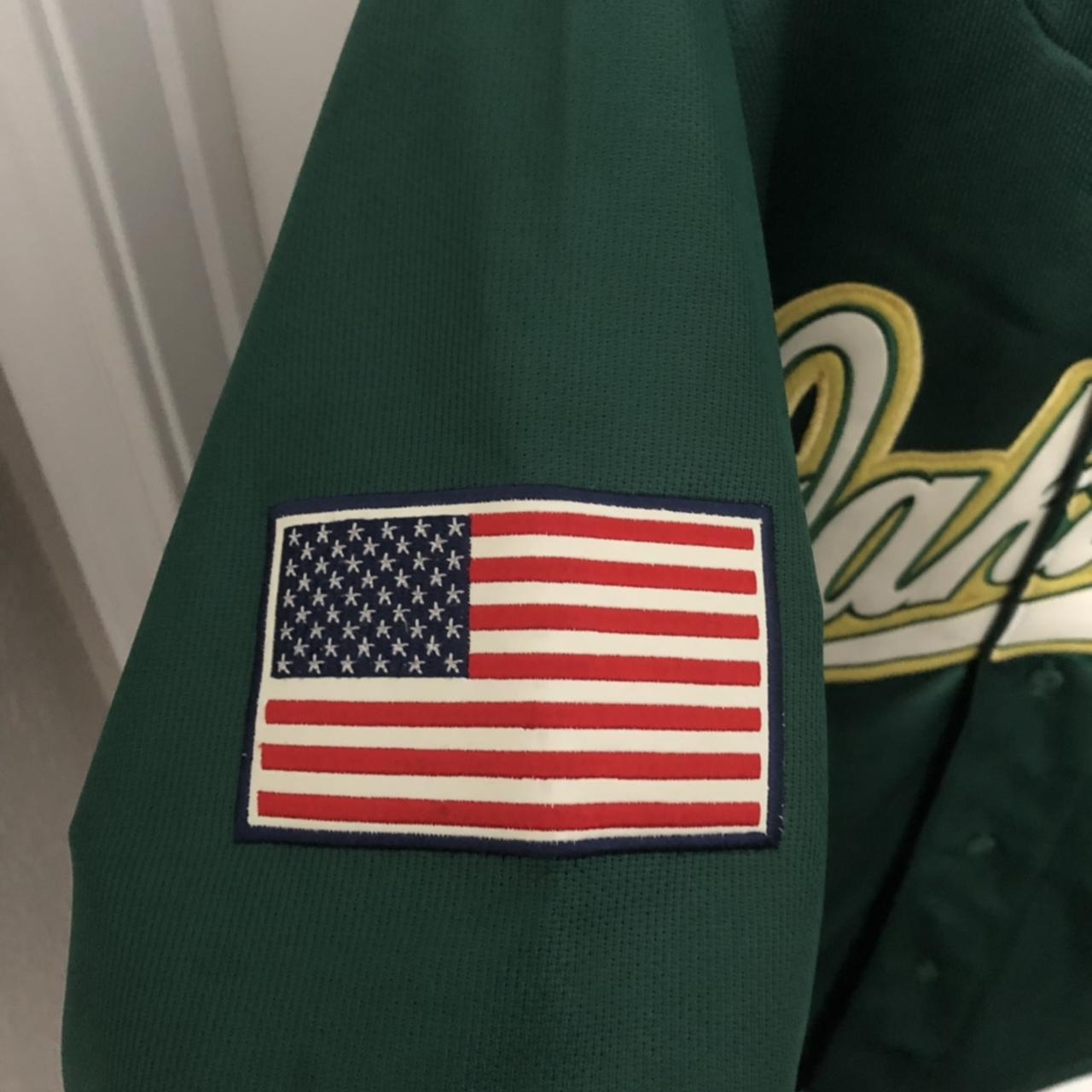 Oakland Athletics Button Down Jersey in Good - Depop