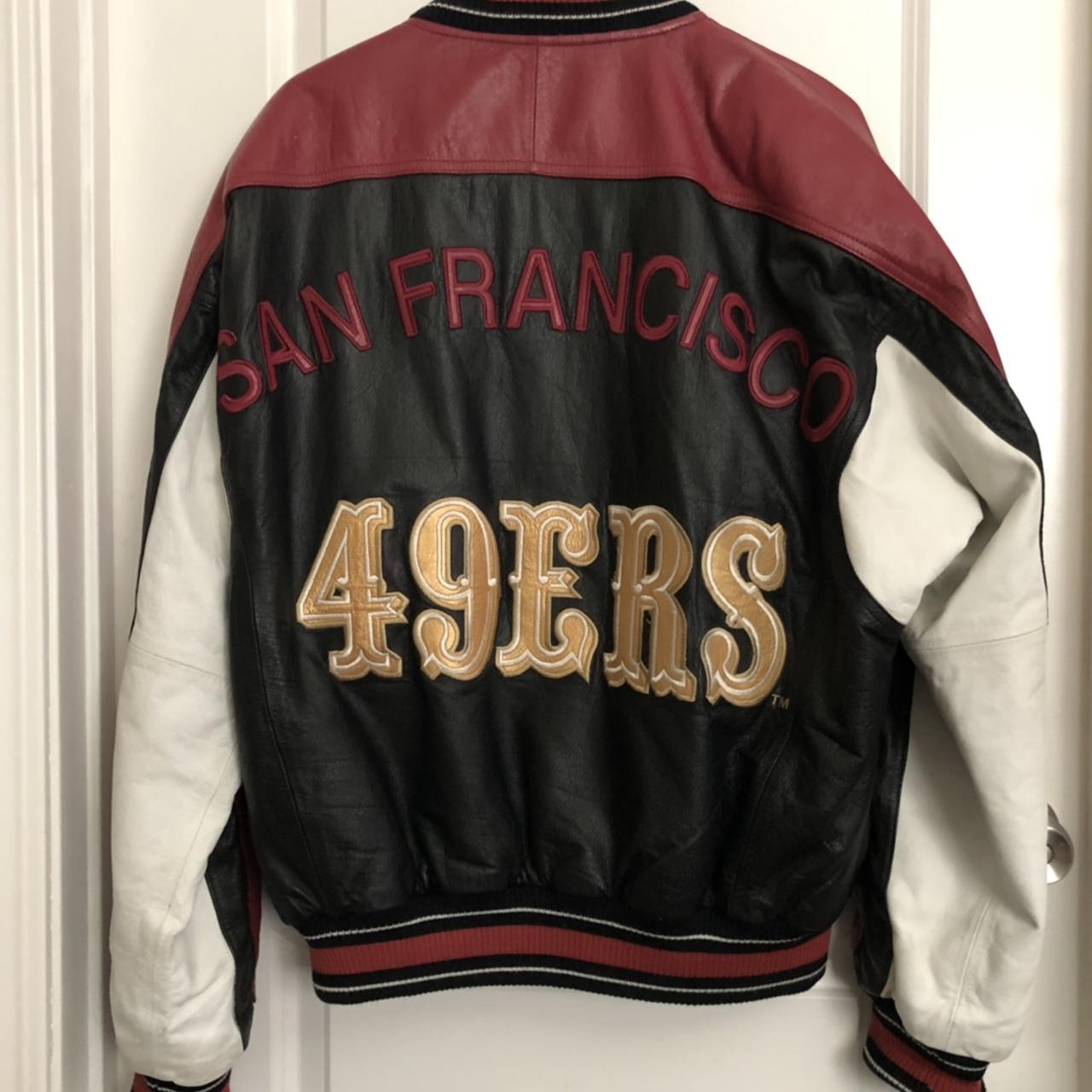 San Francisco 49ers Vintage 90s Carl Banks Varsity Jacket Suede Leathe