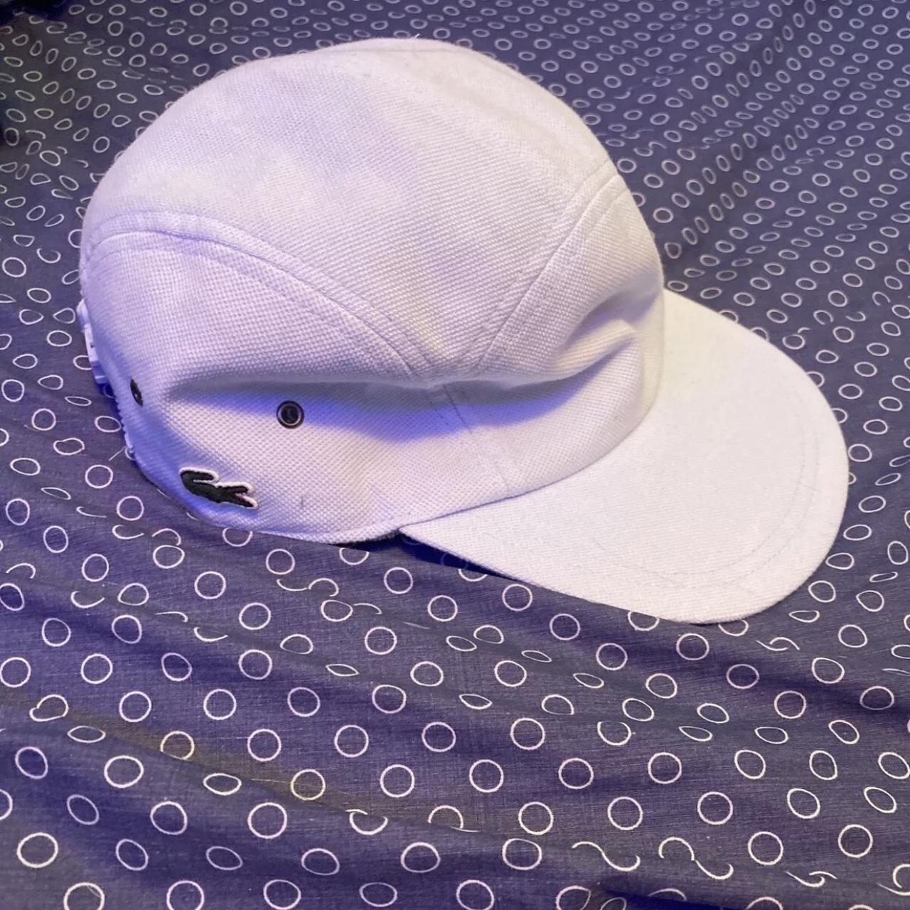 Supreme x lacoste pique light blue hat SS17. firm on...
