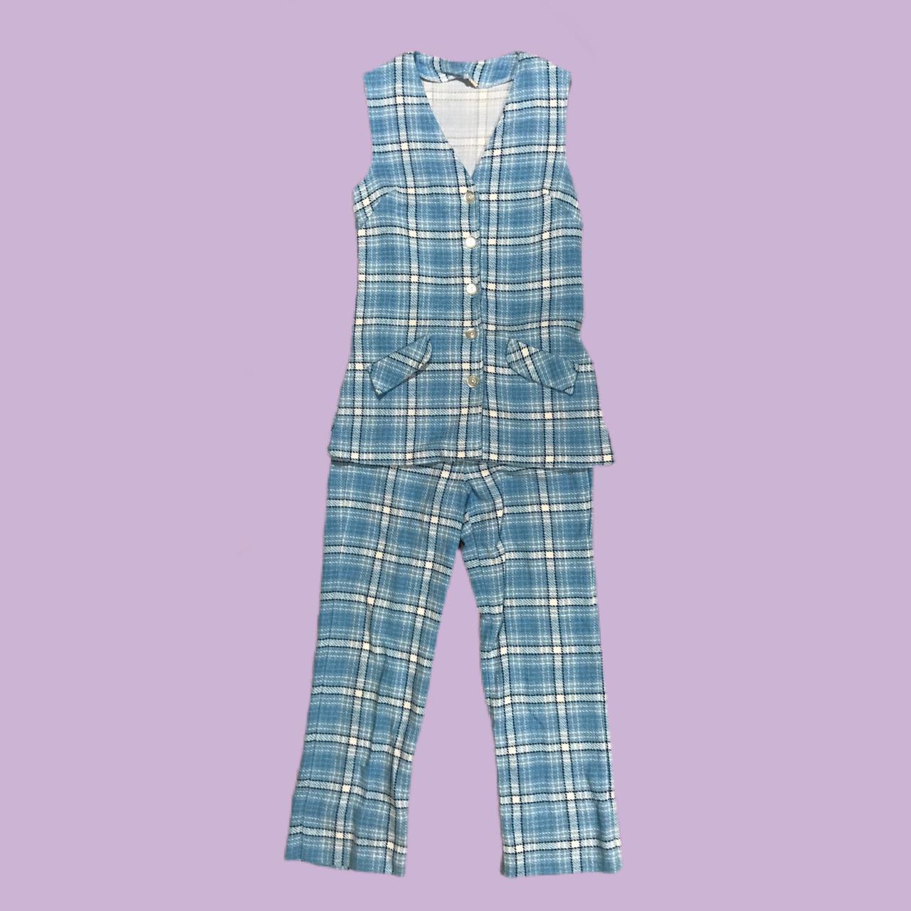 Product Image 1 - Vintage blue and white plaid