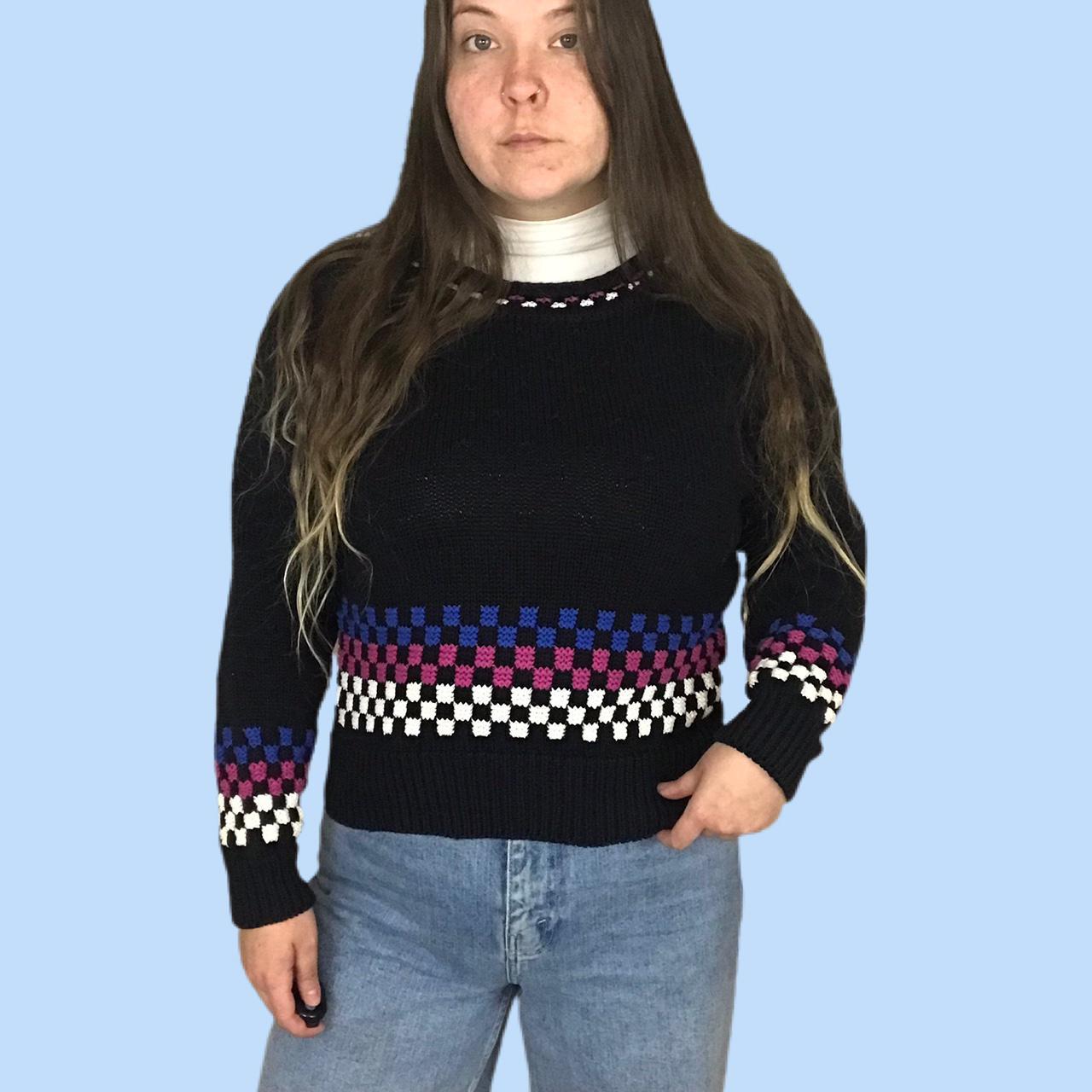 Liz Claiborne Women's Black and Purple Jumper (2)