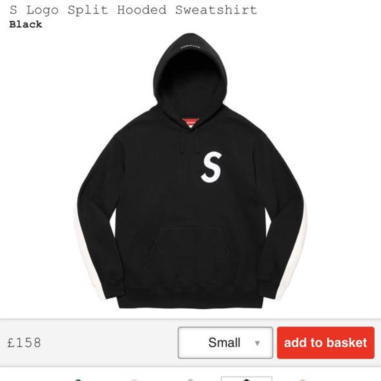 Supreme S logo hoodie Size - Medium Colour -... - Depop