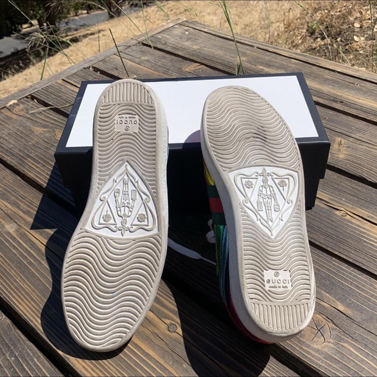 rainbow shoes from gucci 🌈 these rare gucci shoes... Depop