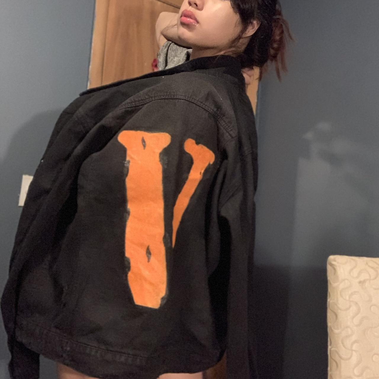 Vlone jean 2025 jacket orange